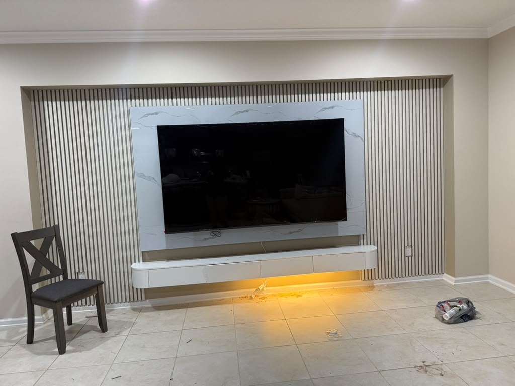 Custom TV Accent Wall